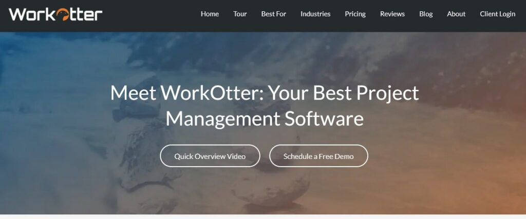 WorkOtter project management homepage