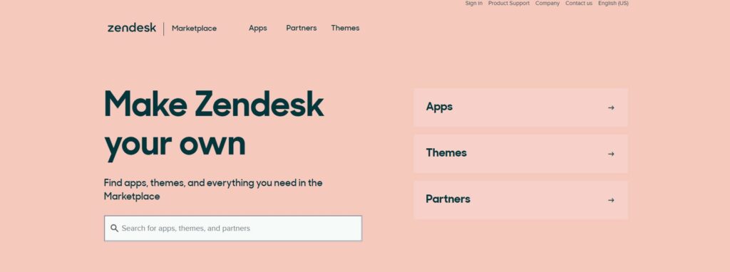 Zendesk Homepage