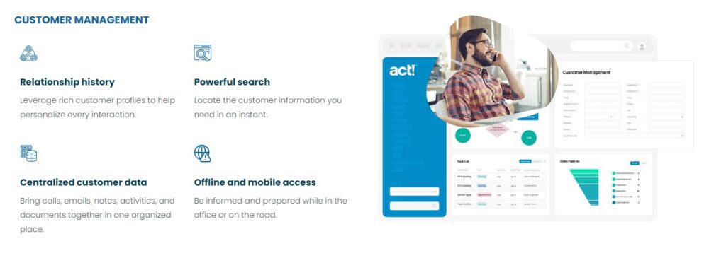 act crm software feature