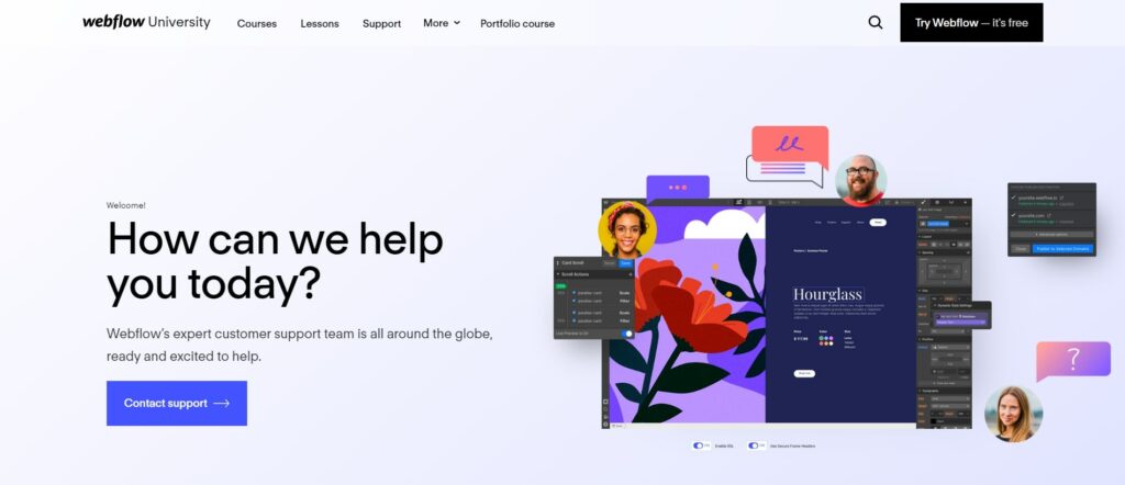 webflow website builders university