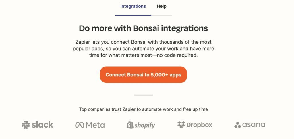 Hello Bonsai Freelancers tool integrations