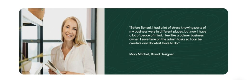 Hello Bonsai freelancers tool testimonial