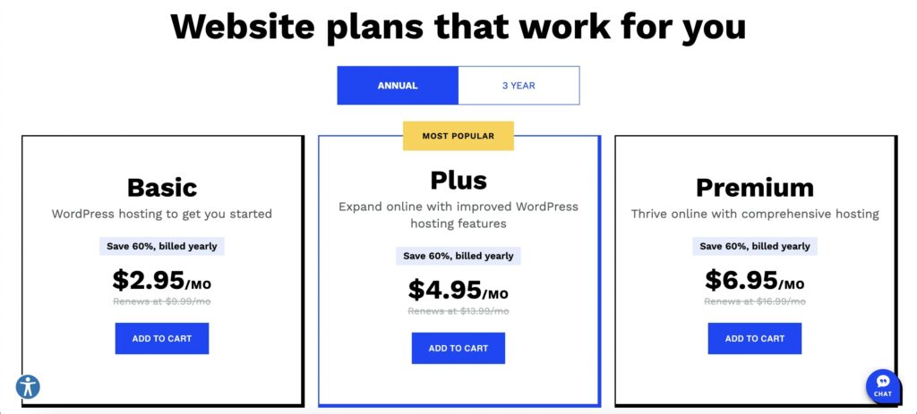 Web.com wordpress hosting pricing