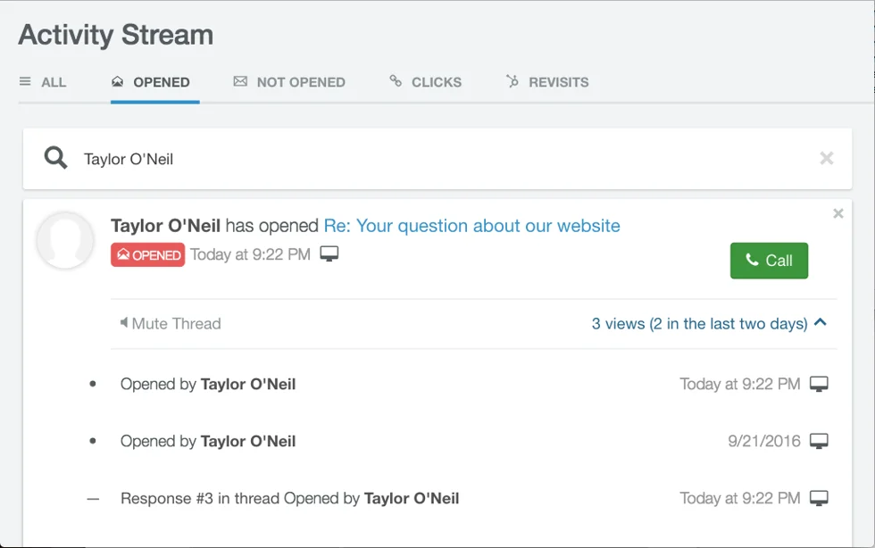 Email tracking and templates in HubSpot CRM.