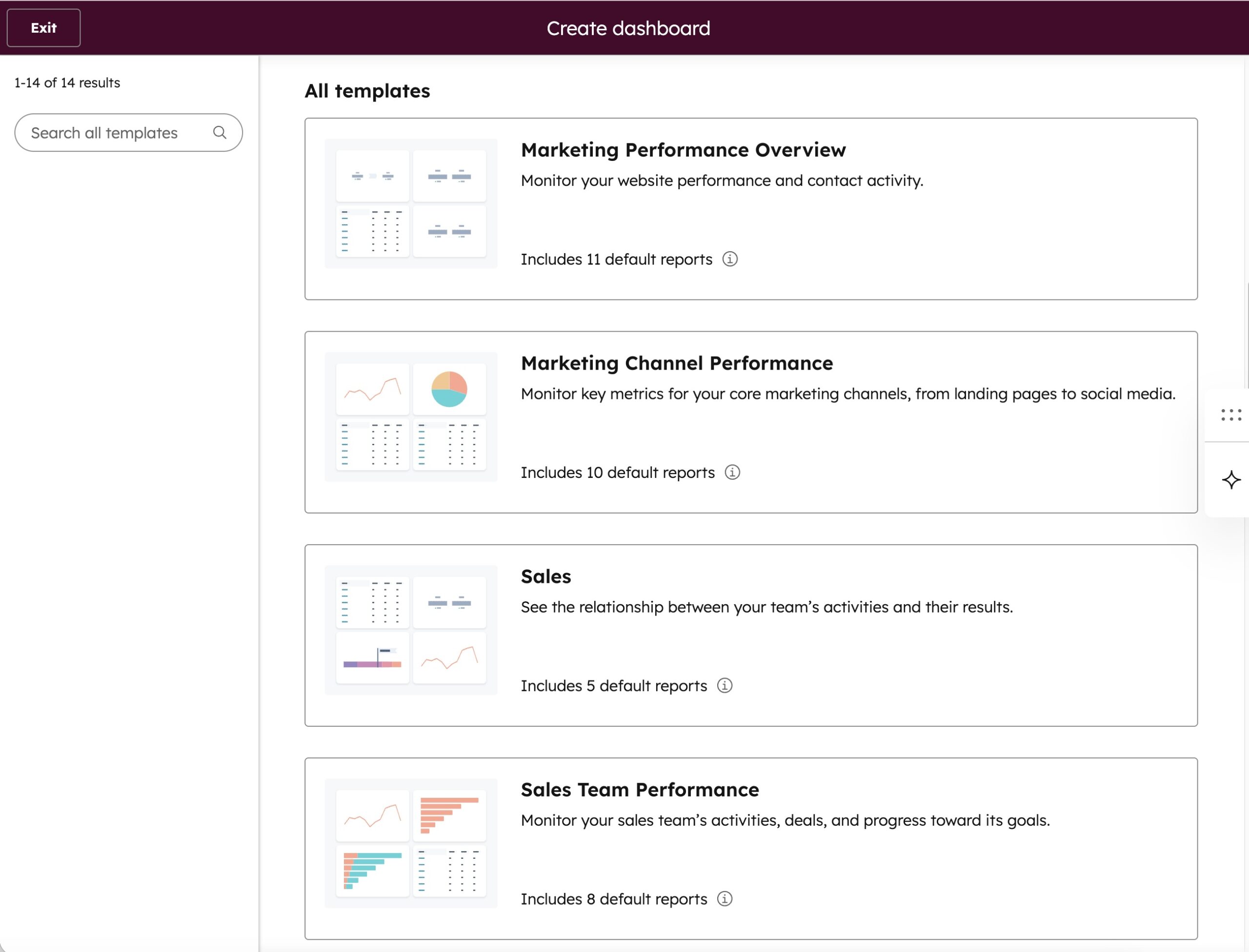HubSpot CRM create reporting dashboard to track sales and marketing performance