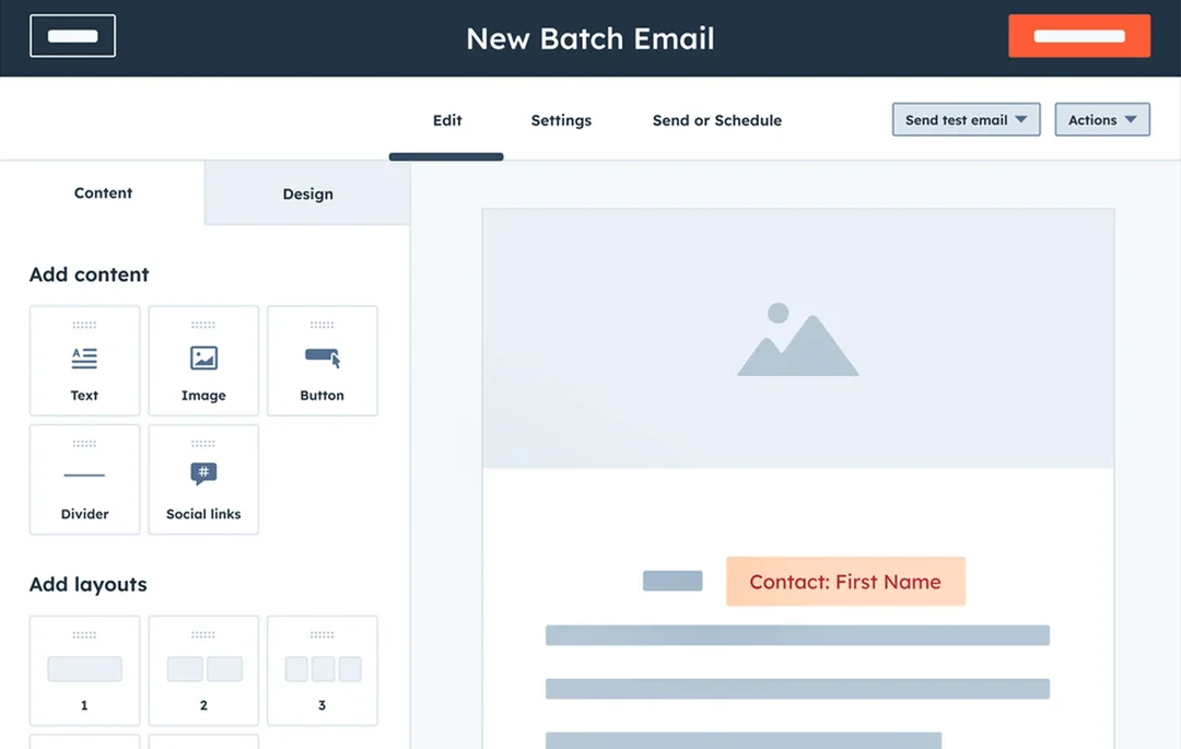 HubSpot CRM dynamic content personalization interface.